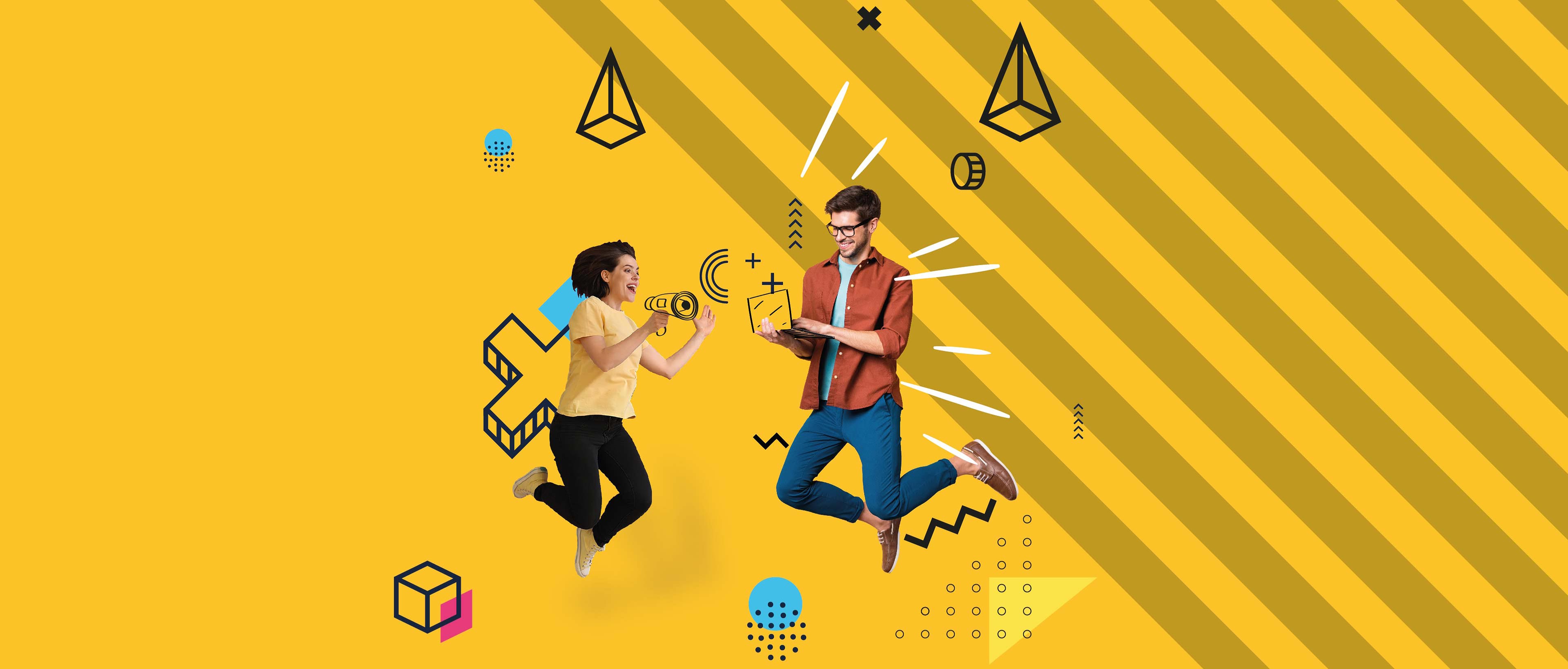 Illustration de jeunes qui sautent