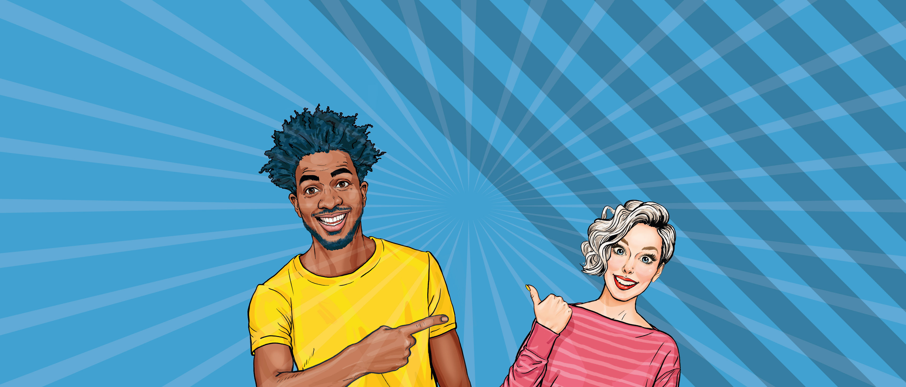 Deux jeunes délégués de lycées  (illustrations)