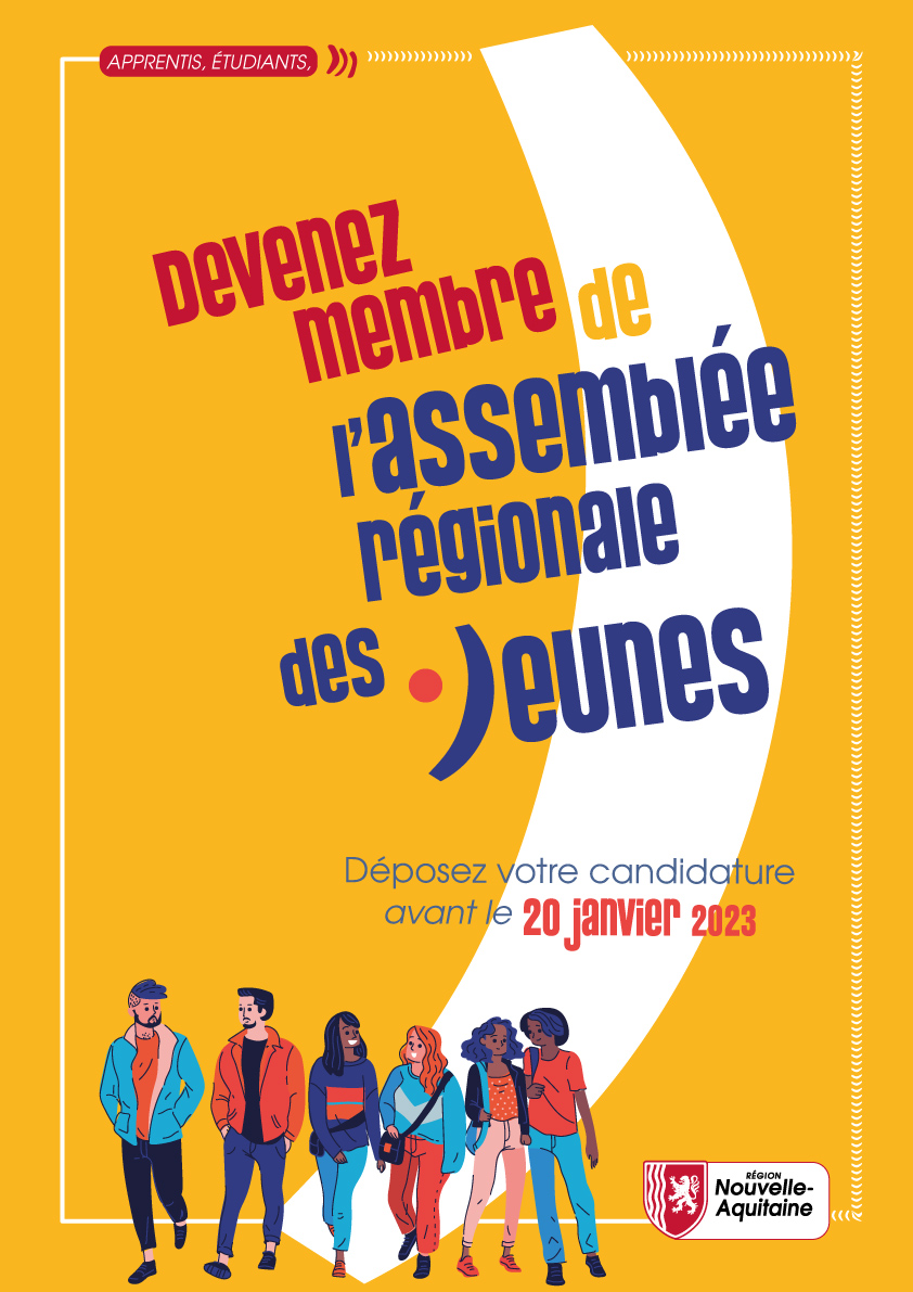 Affiche jaune assemblée régionale des jeunes