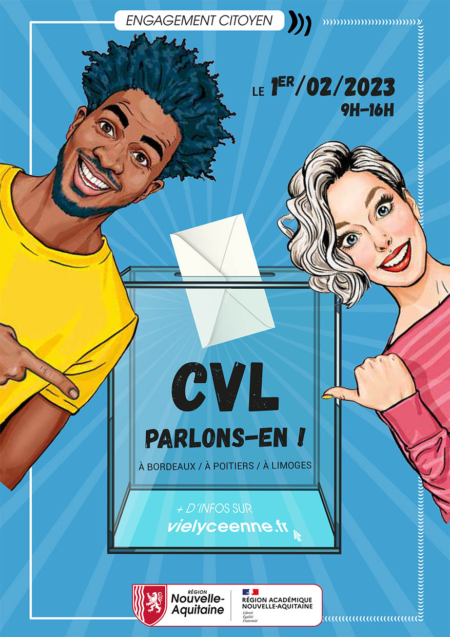 deux lycéeens votent - illustrations