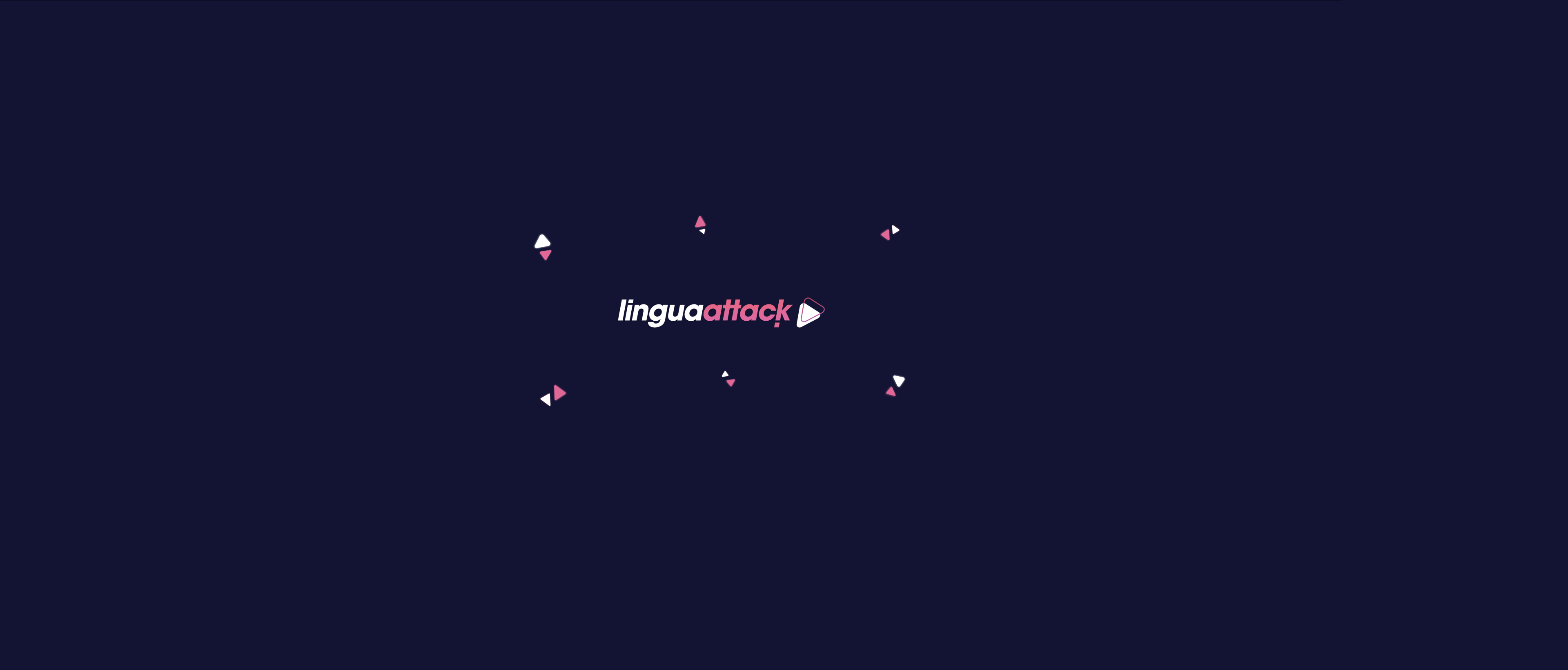 logos en forme de triangle avec marqué Linguaattack