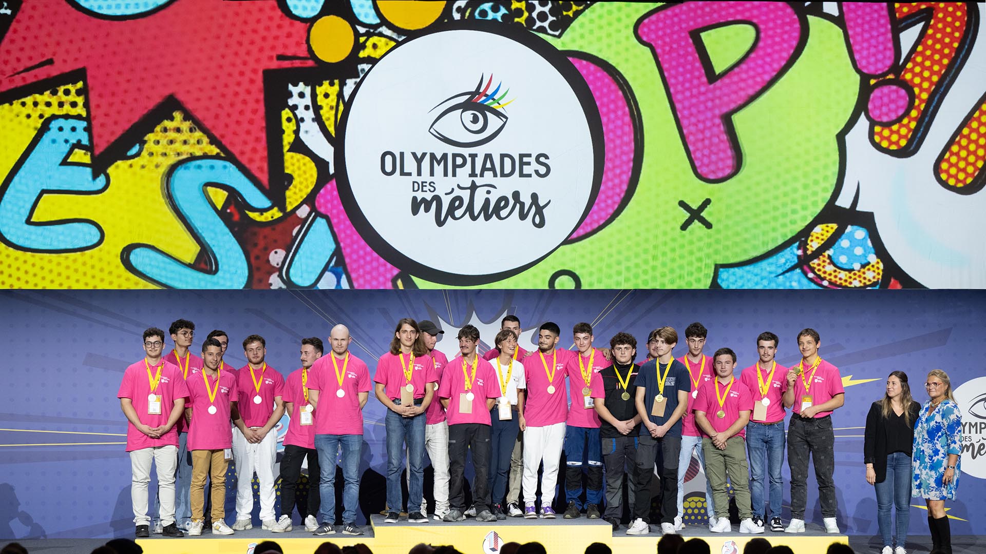 Podium olympiades des métiers 2024