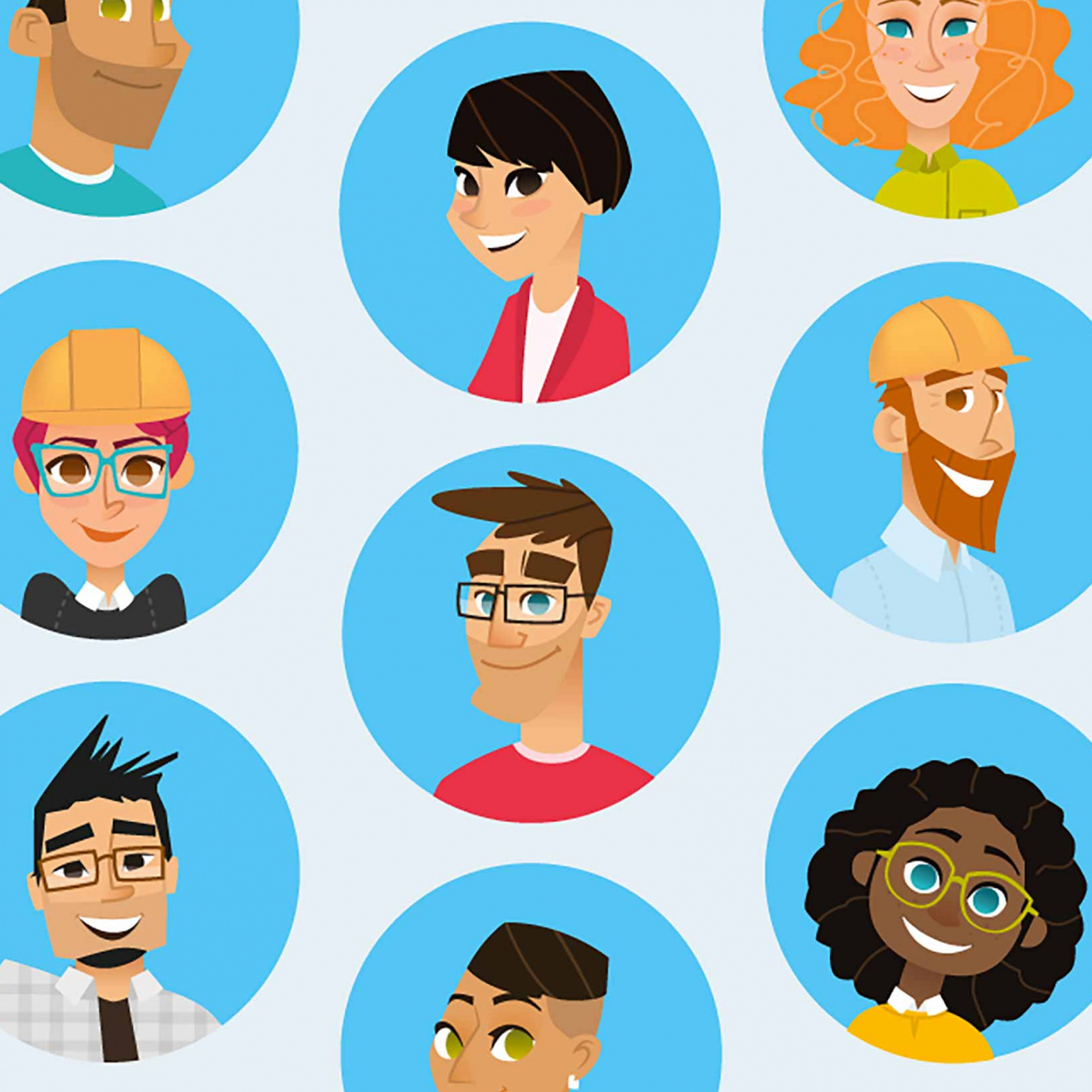 Visuel d'illustration de différents personnas