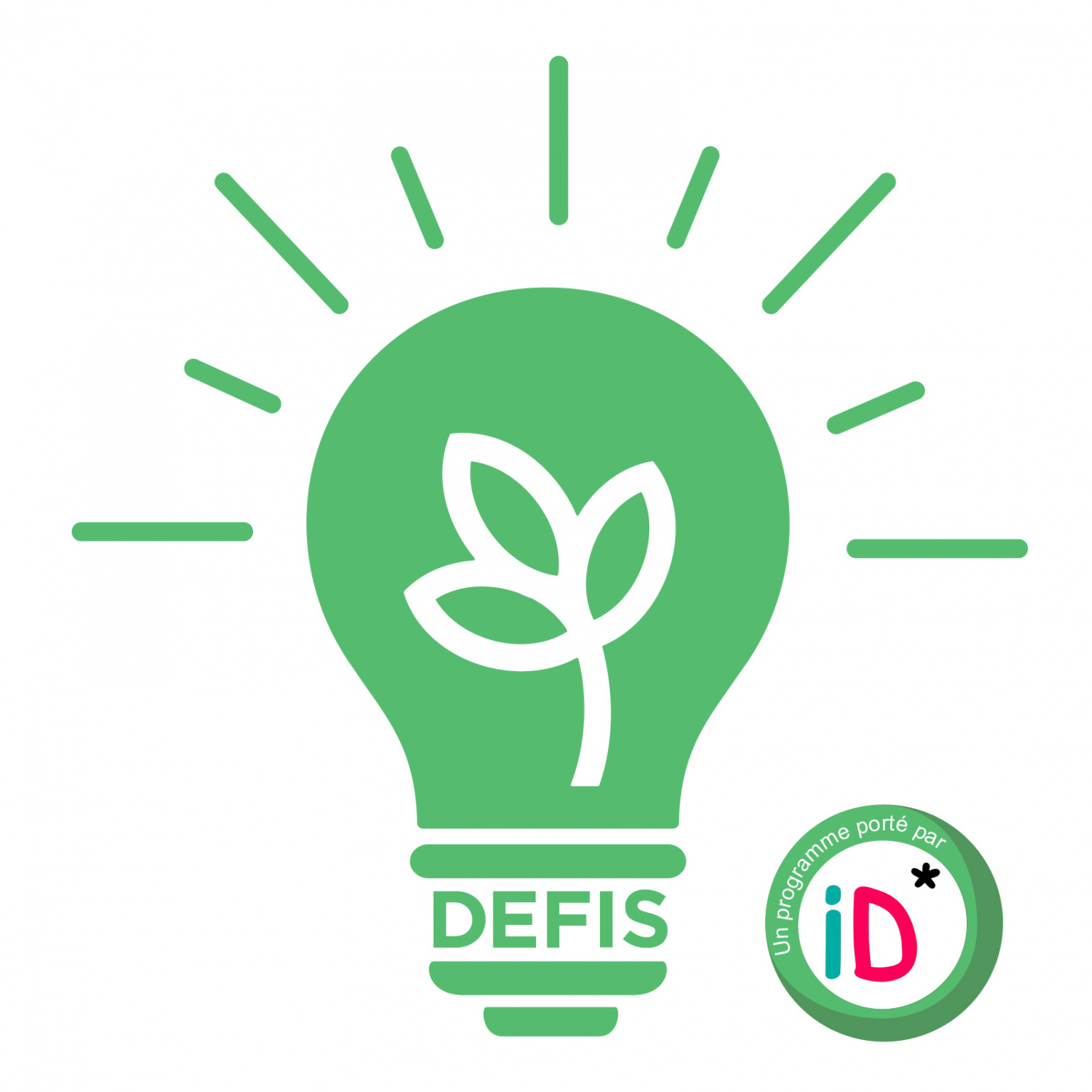 Initiative développement - illustration ampoule  avec fleur