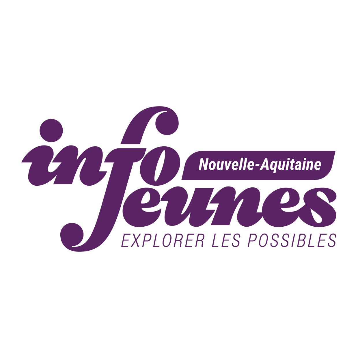 Logo Info jeunes Nouvelle-Aquitaine 2022 violet