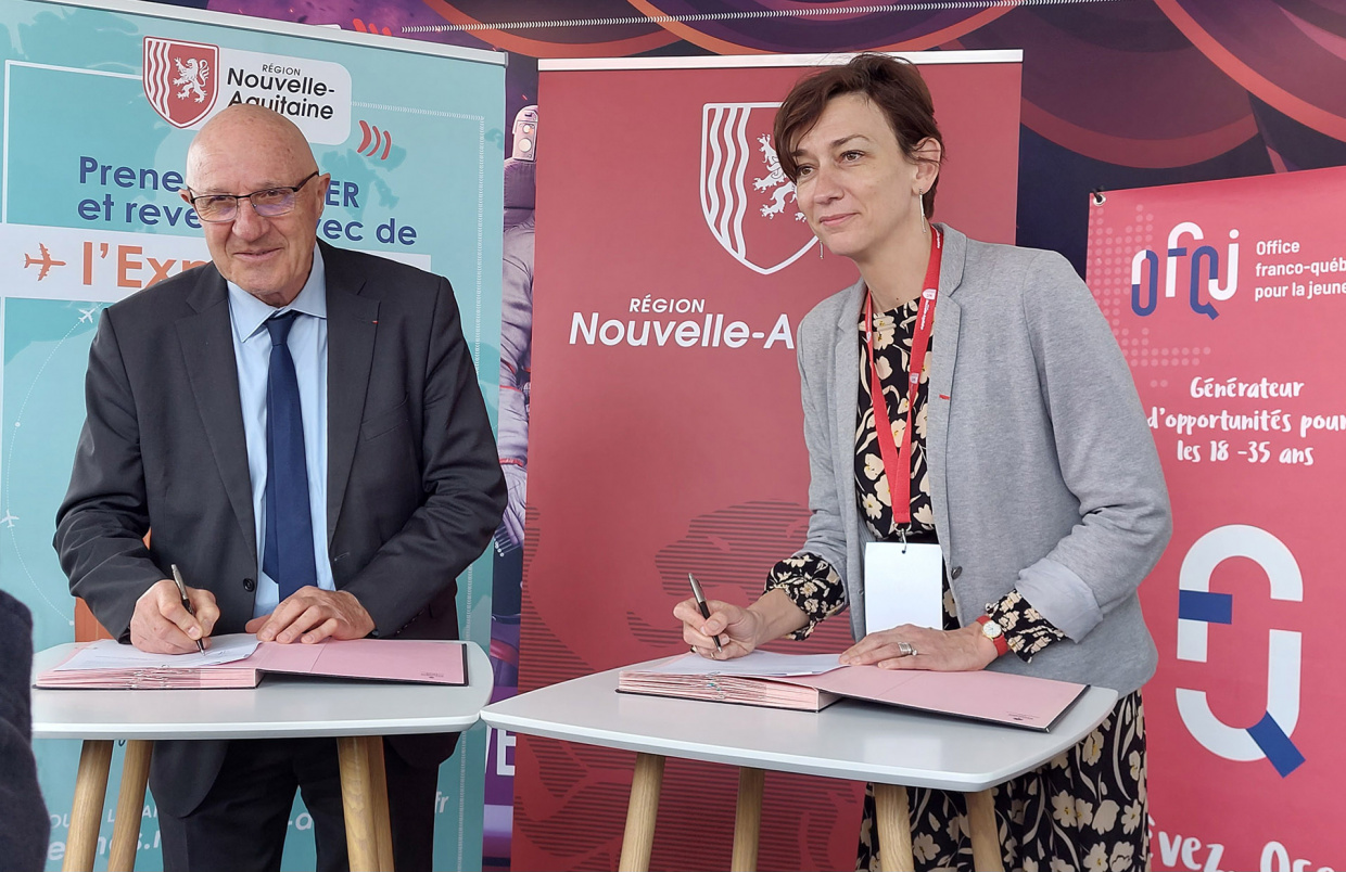 Signature convention OFQJ - Nouvelle-Aquitaine - photo