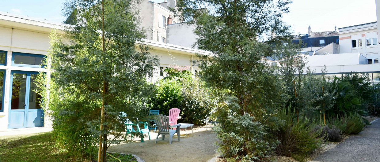 La cour du Lycée Victor Hugo à Poitiers