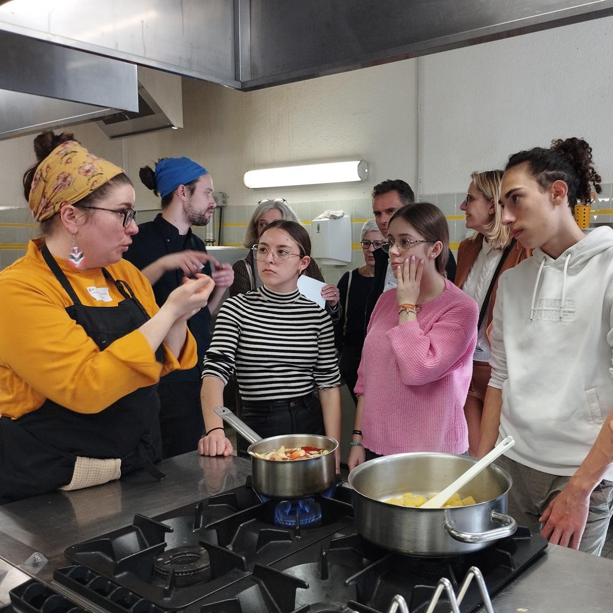 les lycéens en cuisine