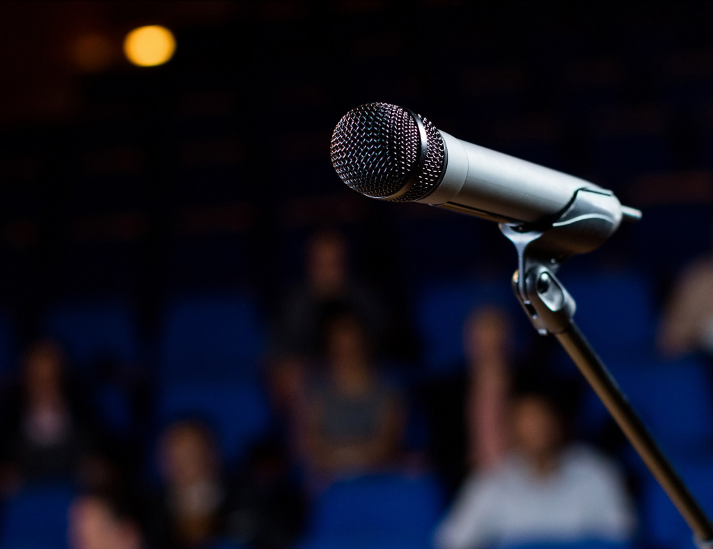 Photo close-up sur un micro