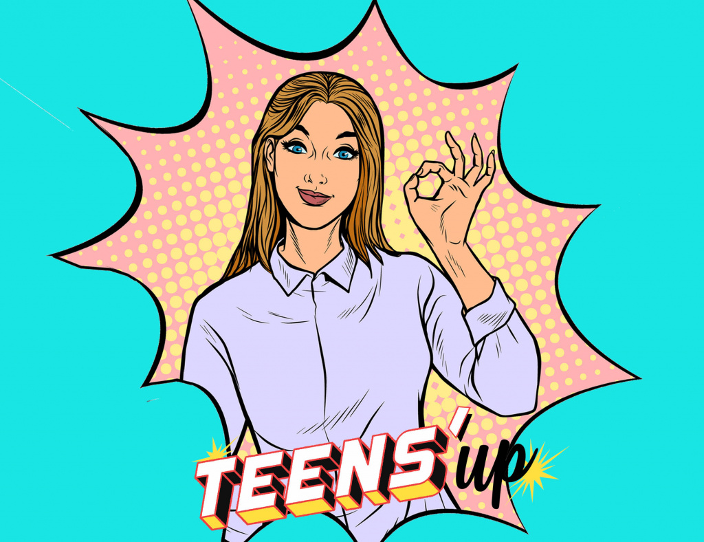 Illustration. teens sup- jeune fille