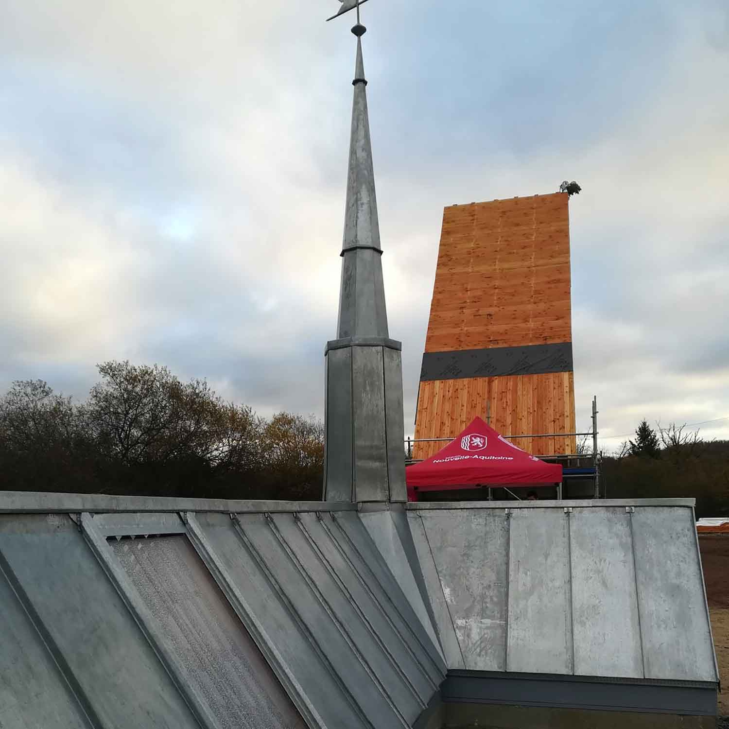 Vue de la couverture et de la Charpente 